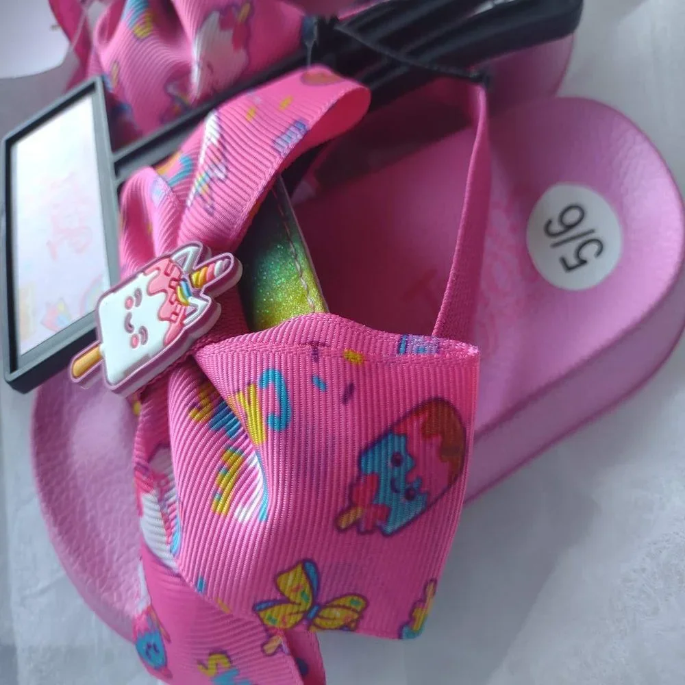 NWT Jojo Siwa Girls' Slide Sandals, Toddler, Pink